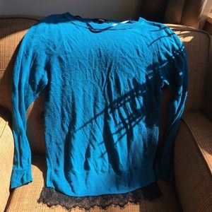 Cotton blend crew neck sweater